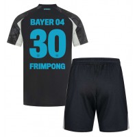 Camisa de Futebol Bayer Leverkusen Jeremie Frimpong #30 Equipamento Alternativo Infantil 2024-25 Manga Curta (+ Calças curtas)